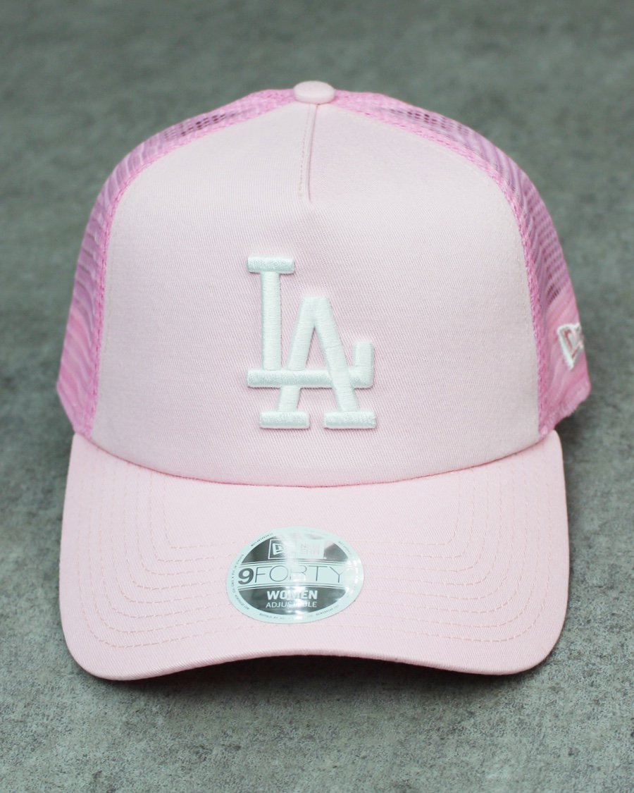 New Era Los Angeles Dodgers 9Forty Trucker Snapback Cap Pink - Women's