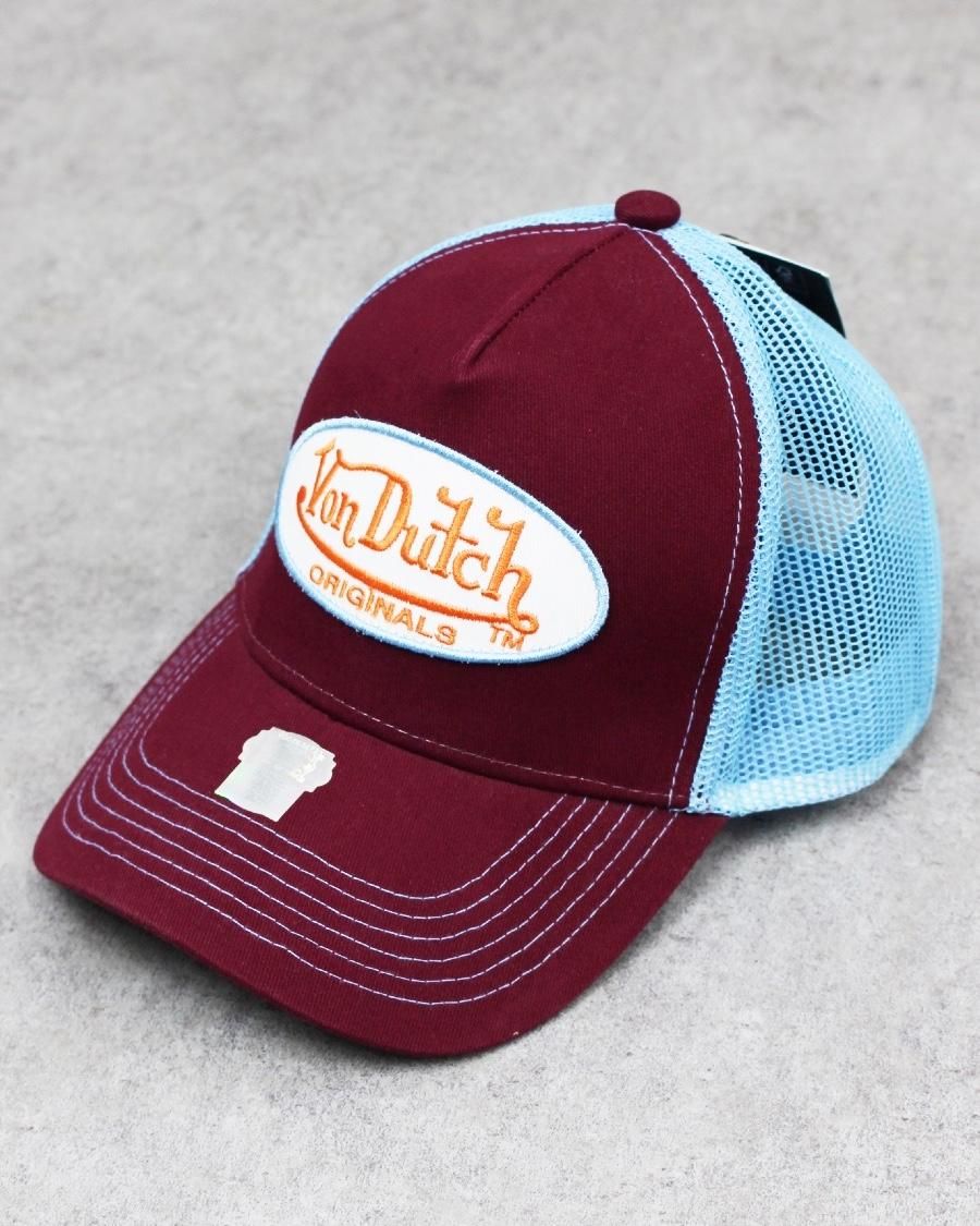 Von Dutch Trucker Snapback Cap - Purple/Sky