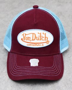 Von Dutch Trucker Snapback Cap - Purple/Sky