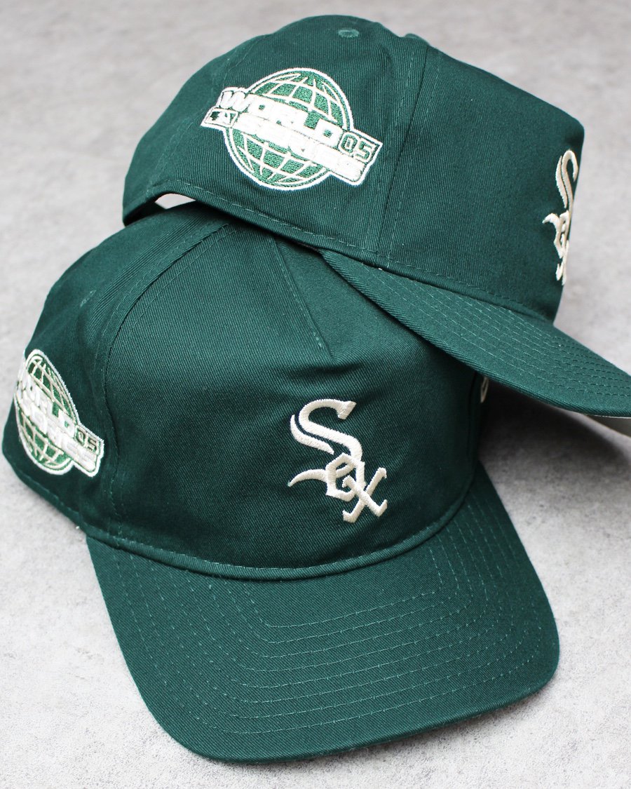 New Era Chicago White Sox The Golfer Snapback Cap - Dark Green/Cream