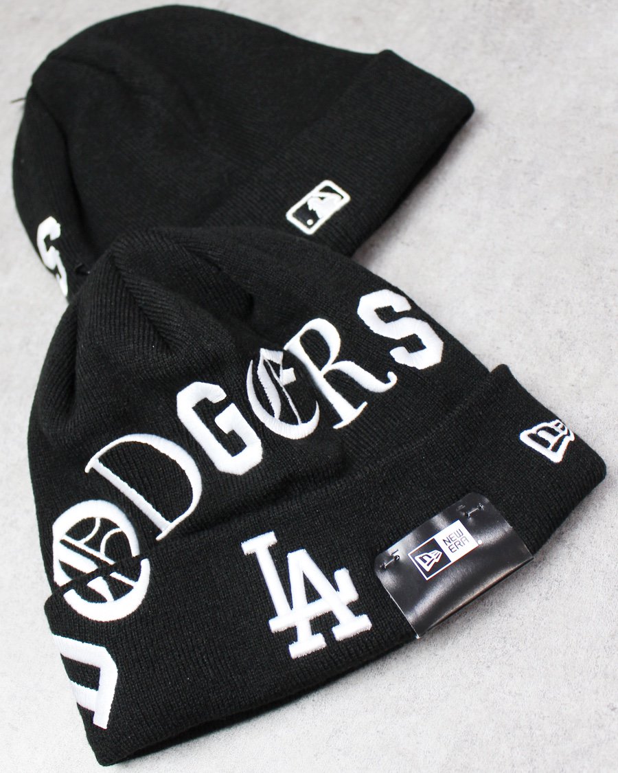 New Era Los Angeles Dodgers Old English Letter Cuffed Knit Beanie