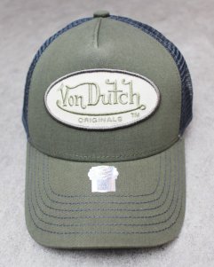 Von Dutch Trucker Snapback Cap - Olive/D.Grey