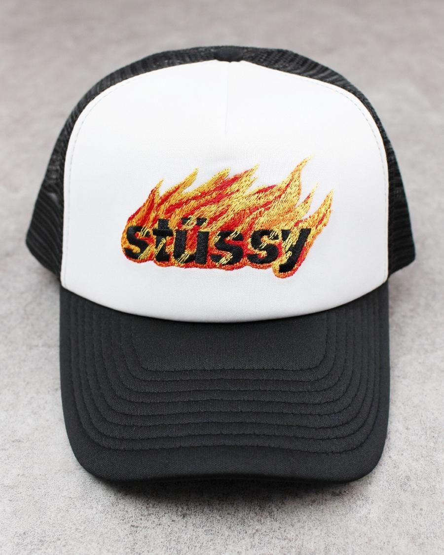 stussy メッシュキャップ Flames Trucker Cap | www.cestujemtrekujem.com