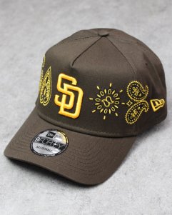 New Era 9Forty A-Frame San Diego Padres Paisley Snapback Cap - Brown