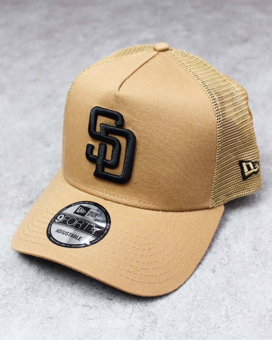 New Era 9Forty A-Frame San Diego Padres Trucker Snapback Cap - Camel