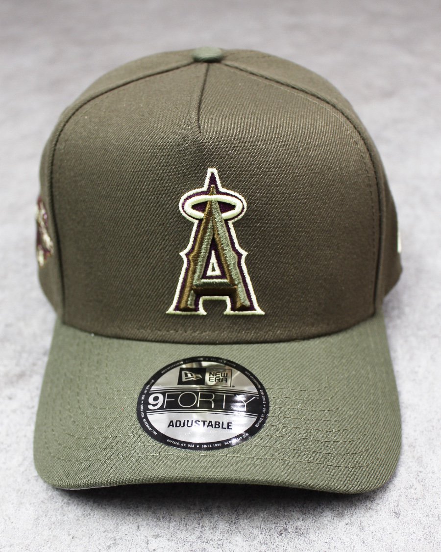 New Era Los Angeles Angels 9Forty A-Frame Snapback Cap - Olive