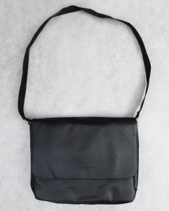 French Connection PU Leather Messenger Bag - Black