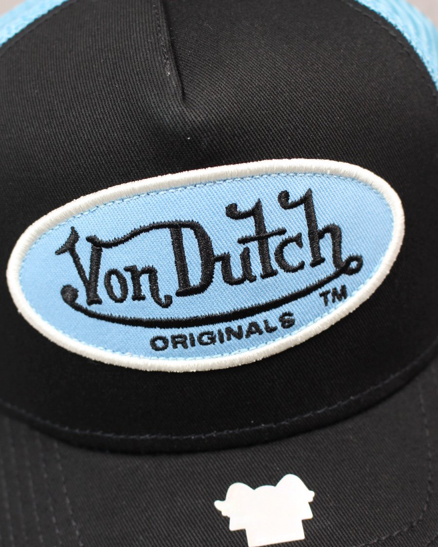 Von Dutch Trucker Snapback Cap - Black/Blue