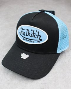 Von Dutch Trucker Snapback Cap - Black/Blue