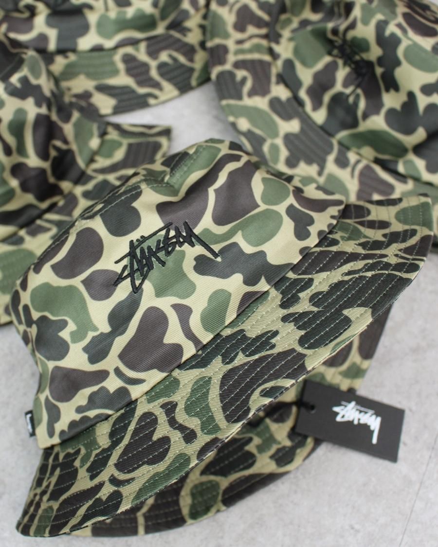 STUSSY Stock Bucket Hat - Camo