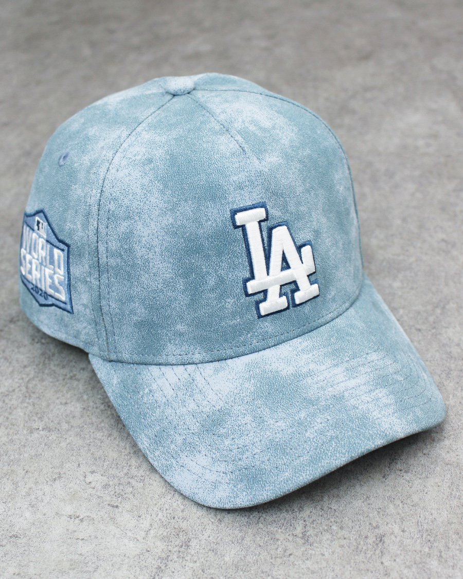 New Era Los Angeles Dodgers 9Forty A-Frame Suede Snapback Cap - Pastel Blue