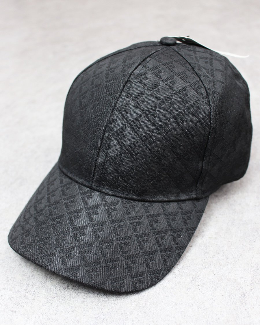 River Island Monogram Cap - Black