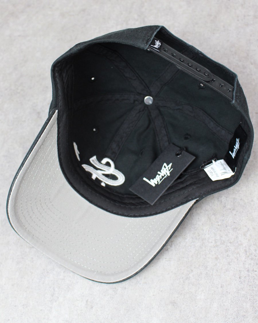 STUSSY Big League Low Pro Snapback Cap - Black