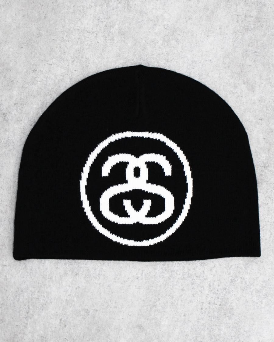 STUSSY SS Link Skull Beanie - Black