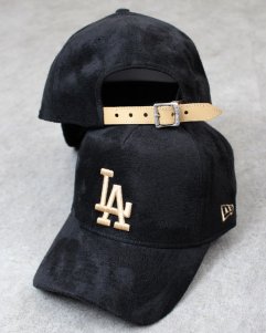 New Era Los Angeles Dodgers 9Forty K-Frame Suede Cap - Black/Beige