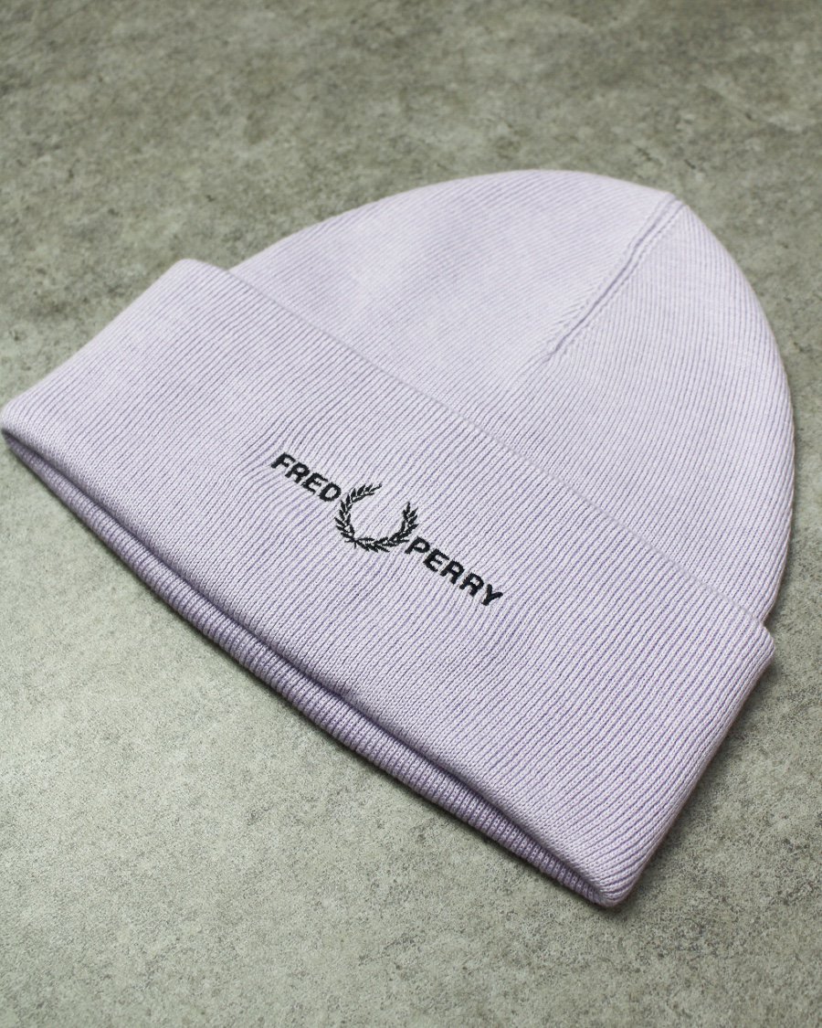 Fred Perry Graphic Knit Beanie - Lilac