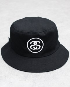 STUSSY SS Link Bucket Hat - Black