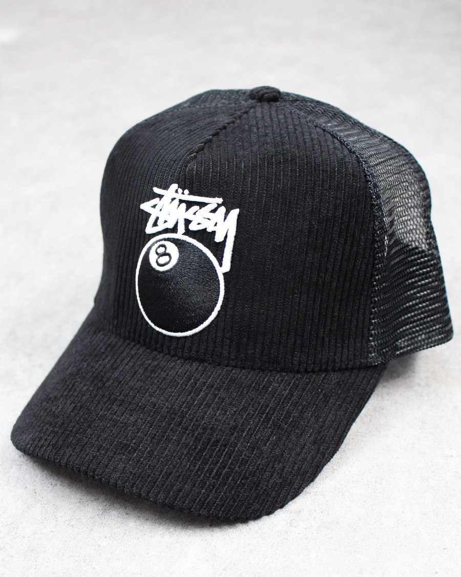 stussy キャップ BLACK - 帽子