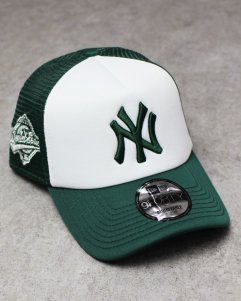 New Era New York Yankees 9Forty A-Frame Trucker Snapback Cap - Kelly Green/White