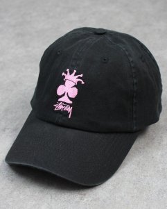 STUSSY Club Crown Low Pro Snapback Cap - Black/Pink