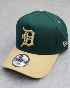 New Era Detroit Tigers 9Forty A-Frame Snapback Cap - Dark Green/Beige