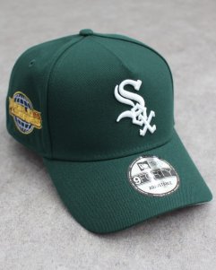New Era Chicago White Sox 9Forty A-Frame Snapback Cap - Dark Green/Pink