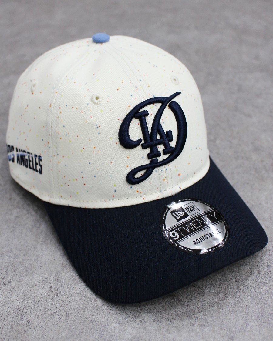 New Era MLB Los Angeles Dodgers 2024 City Connect 9Twenty Strapback Cap -  Cream/Navy LAドジャース 2024年 シティコネクト キャップ