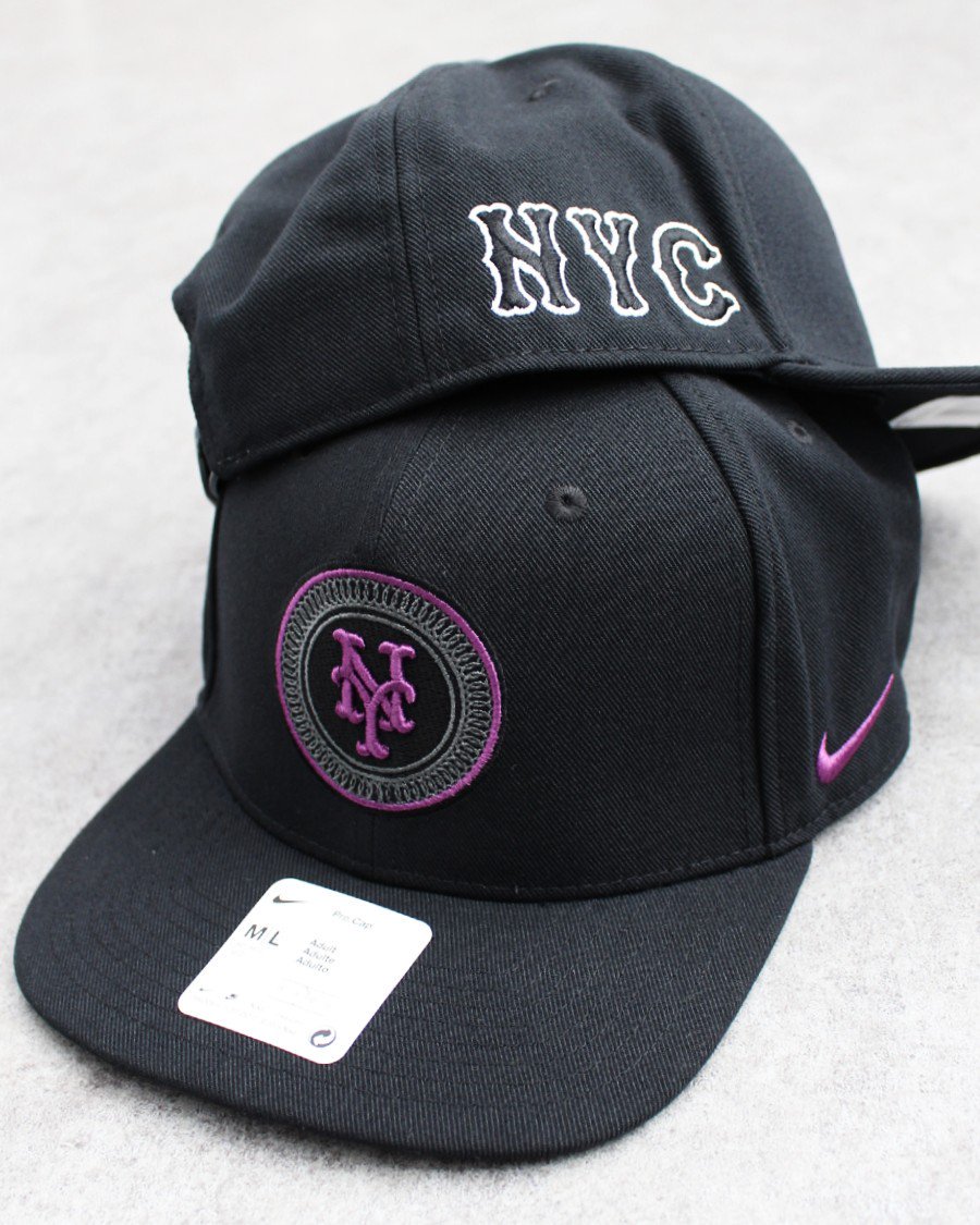 NIKE MLB New York Mets 2024 City Connect Snapback Cap- Black/Purple ナイキ  ニューヨーク メッツ シティコネクト スナップバックキャップ