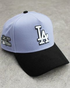 New Era MLB Los Angeles Dodgers 9Forty A-Frame Snapback Cap - Lavender/Black