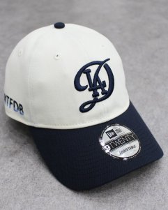 New Era MLB Los Angeles Dodgers 2024 City Connect 9Twenty Strapback Cap - Cream/Navy