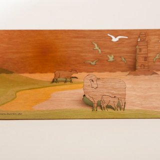 木製ポップアップカード（羊）