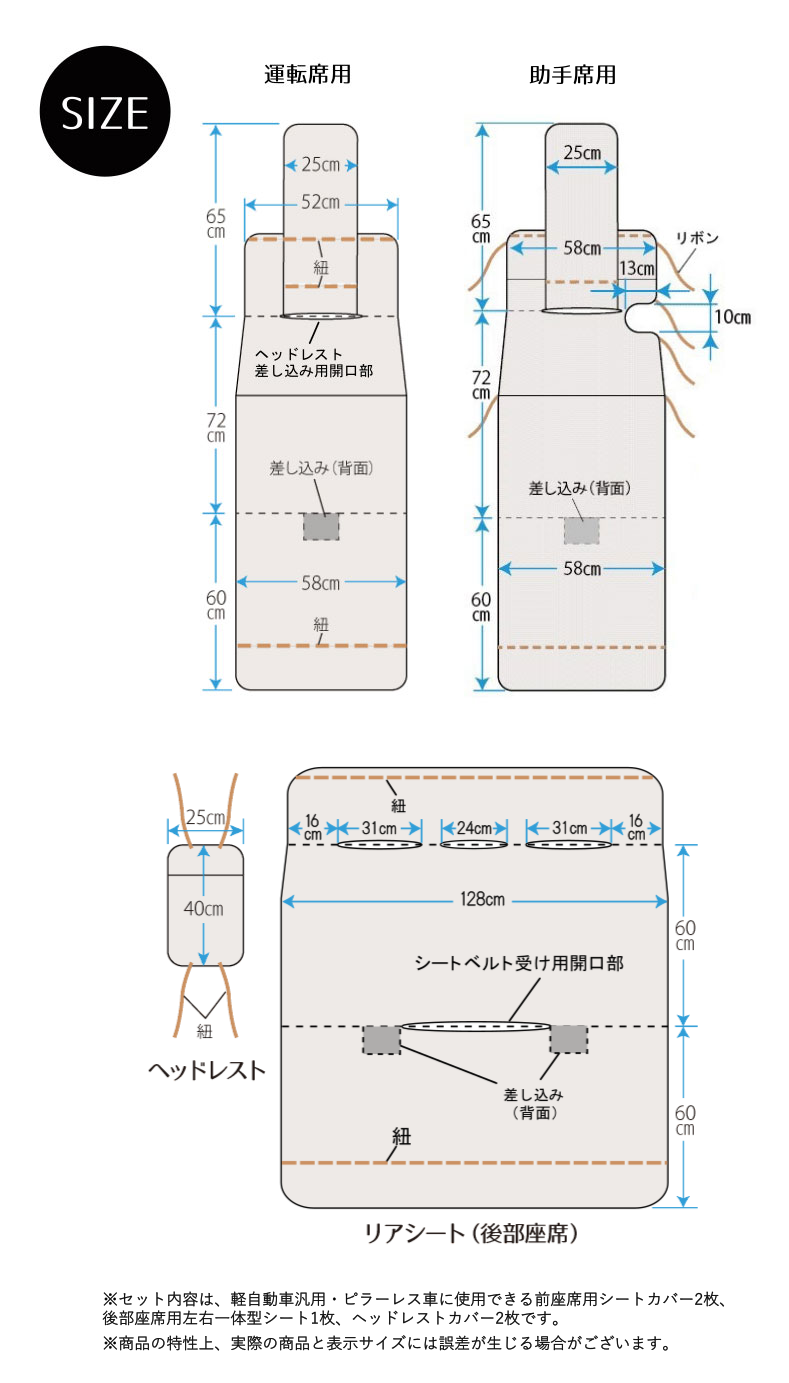 ☆セットでお買い得☆【汎用・前座席用＆後部座席用】ボタニカル