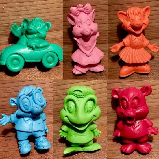 Vintage Rubber Figure Set6 / ゴム人形 消しゴム - TOYS