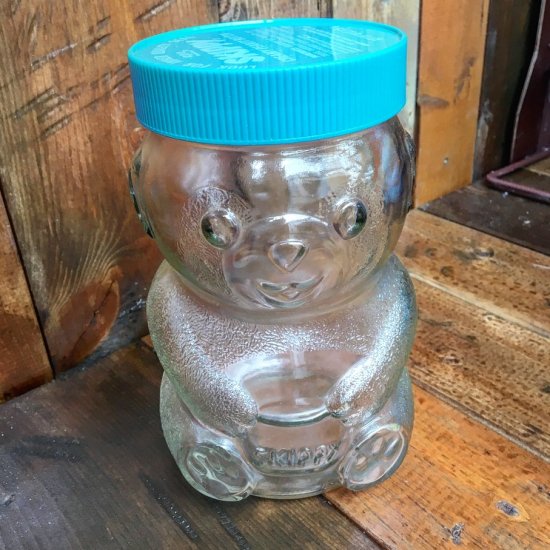 SKIPPY Glass Jar (C) / スキッピー ピーナッツバター クマ - TOYS & JUNKS HAKIDAME