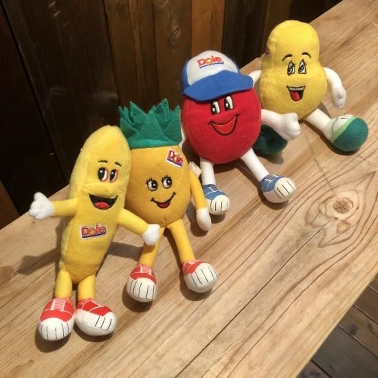 DOLE Fruits Mini Plush Set4 / ドール 企業キャラ - TOYS & JUNKS