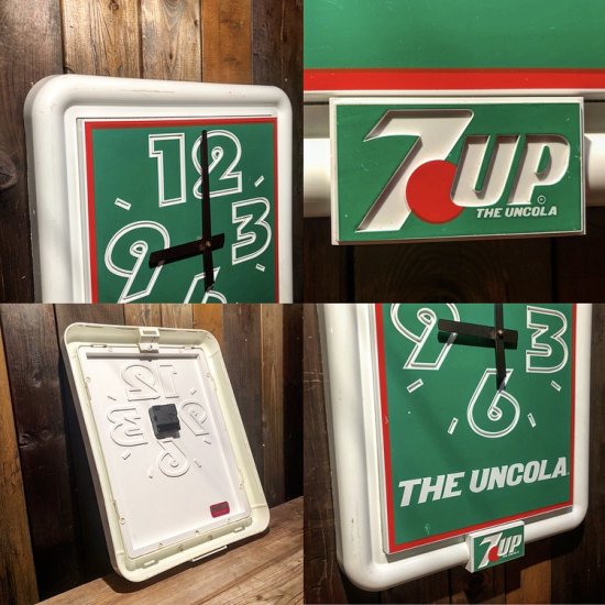 7UP Plastic Wall Clock / セブンアップ 壁掛け時計 - TOYS & JUNKS