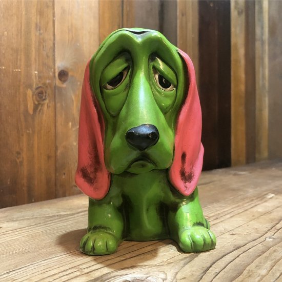 Green Basset Hound Coinbank / 犬 貯金箱 - TOYS & JUNKS HAKIDAME