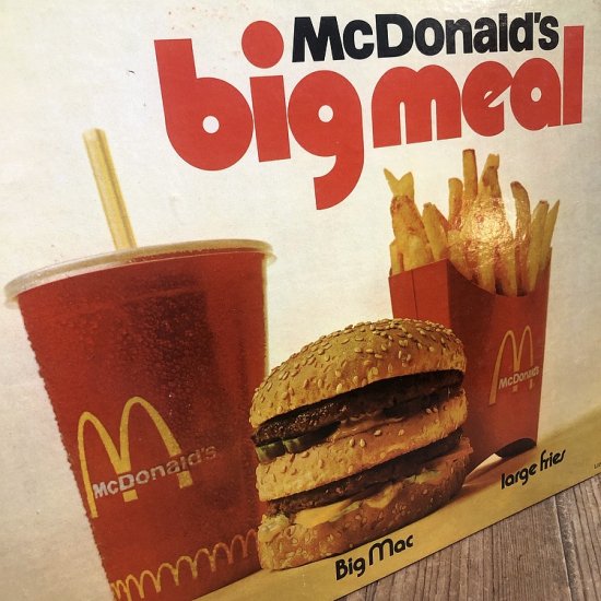 70’s McDonald’s Cardboard Sign / マクドナルド - TOYS & JUNKS HAKIDAME