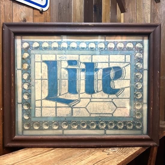 【ジャンク】80&#39;s Miller Lite Beer ライトサイン 看板 ライトサイン ミラーライト ビール 看板 -通販-ローズボール