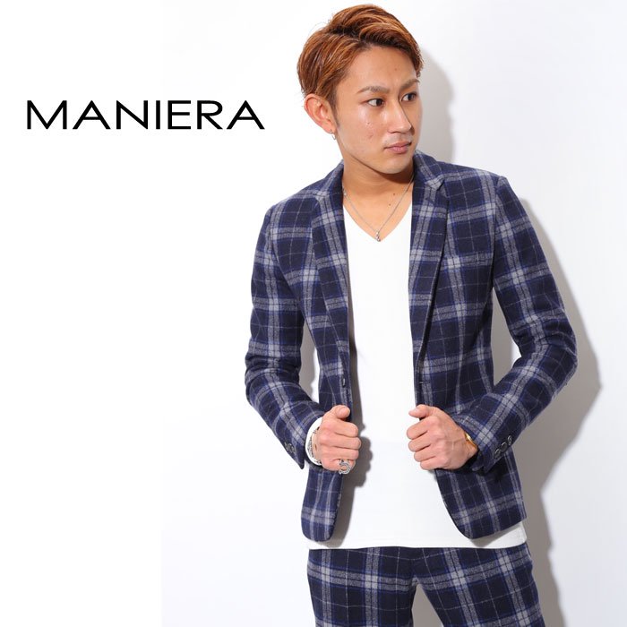 ウールチェックテーラードJK - MANIERA official webshop