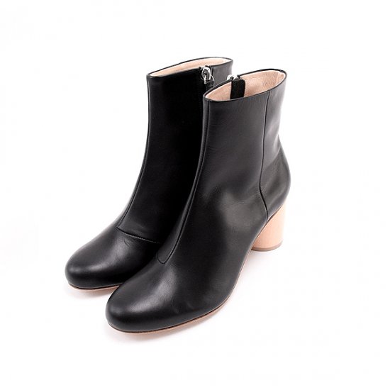 【送料無料】_Fot フォート wood heel boots 65_circle maple black - katarino