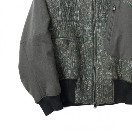 【送料無料】 YANTOR ヤントル Persian Jacquard Hoodie Wide Blouson GRADATED GRAY 21AW  フーディ ワイド ブルゾン メンズ レディース - katarino