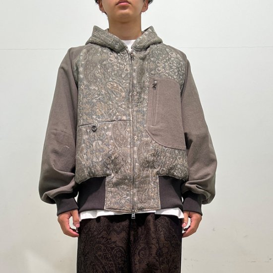 【送料無料】 YANTOR ヤントル Persian Jacquard Hoodie Wide Blouson GRADATED GRAY 21AW  フーディ ワイド ブルゾン メンズ レディース - katarino