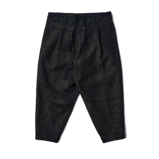 Paisley Jacquard Wool Himo Pants (NAVY) | angeloawards.com