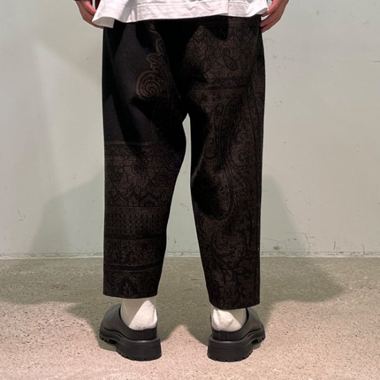 【送料無料】 YANTOR ヤントル Tibetan Paisley Jacquard Himo Pants BLACK 21AW ワイドパンツ  メンズ レディース - katarino