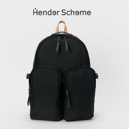 Hender Scheme double pocket pack リュック 黒