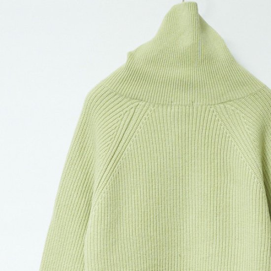 送料無料】URU ウル 23FUK02 HALF ZIP KNIT L.GREEN 23AW オーバー