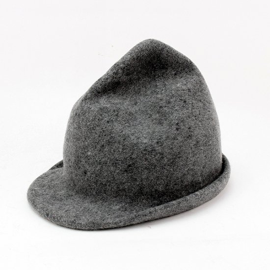 KAMILAVKA カミラフカ crumpled hat mix charcoal - katarino