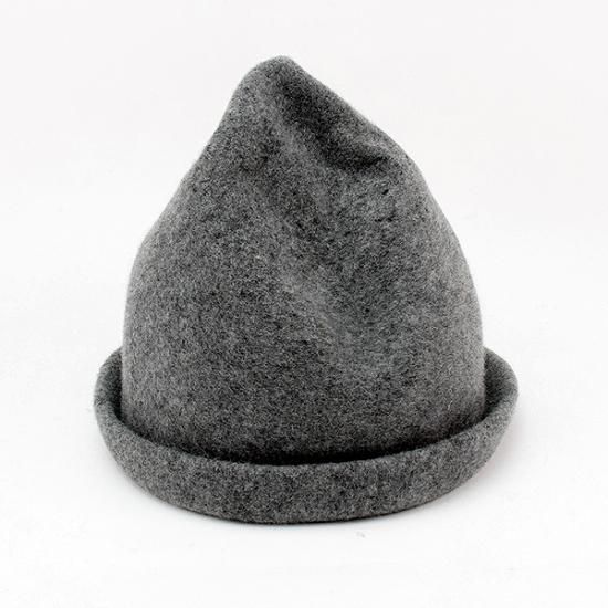 KAMILAVKA カミラフカ crumpled hat mix charcoal - katarino