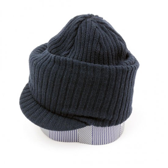 KAMILAVKA カミラフカ sleeve knit cap navy - katarino